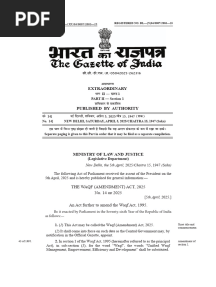 The Waqf (Amendment) ACT, 2025