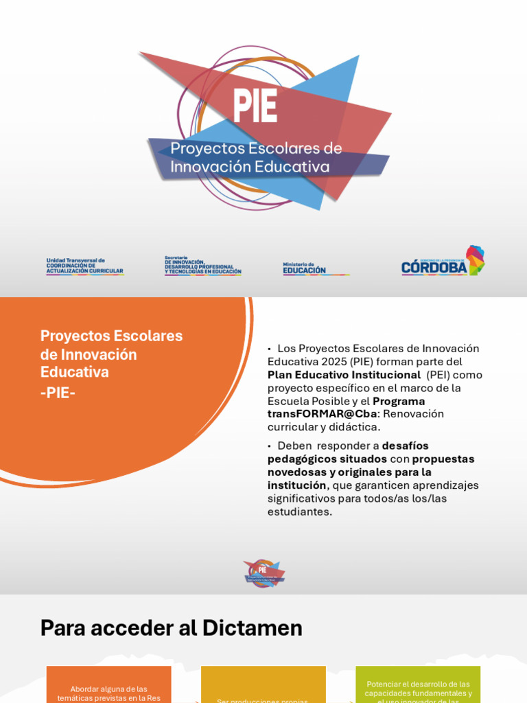 Proyectos de Innovación Educativa 2025 | PDF | Aprendizaje