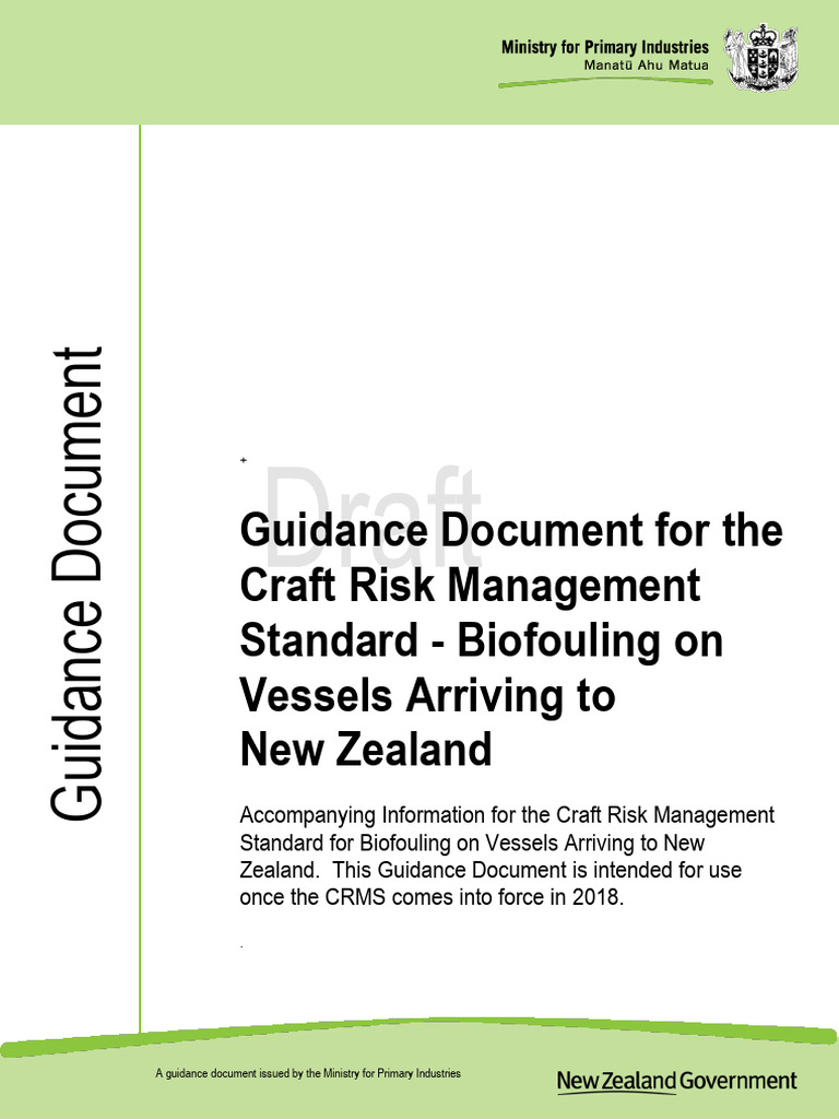 Annex 6-A NZ Biofouling - Guidelines - Commercial - Vessels | PDF | Ships