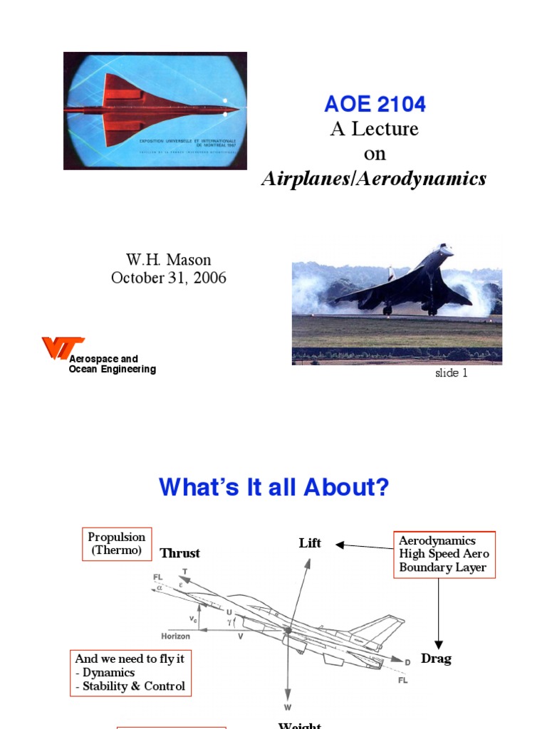 Aerospace Engineering Lecture | PDF | Airplane | Aerodynamics