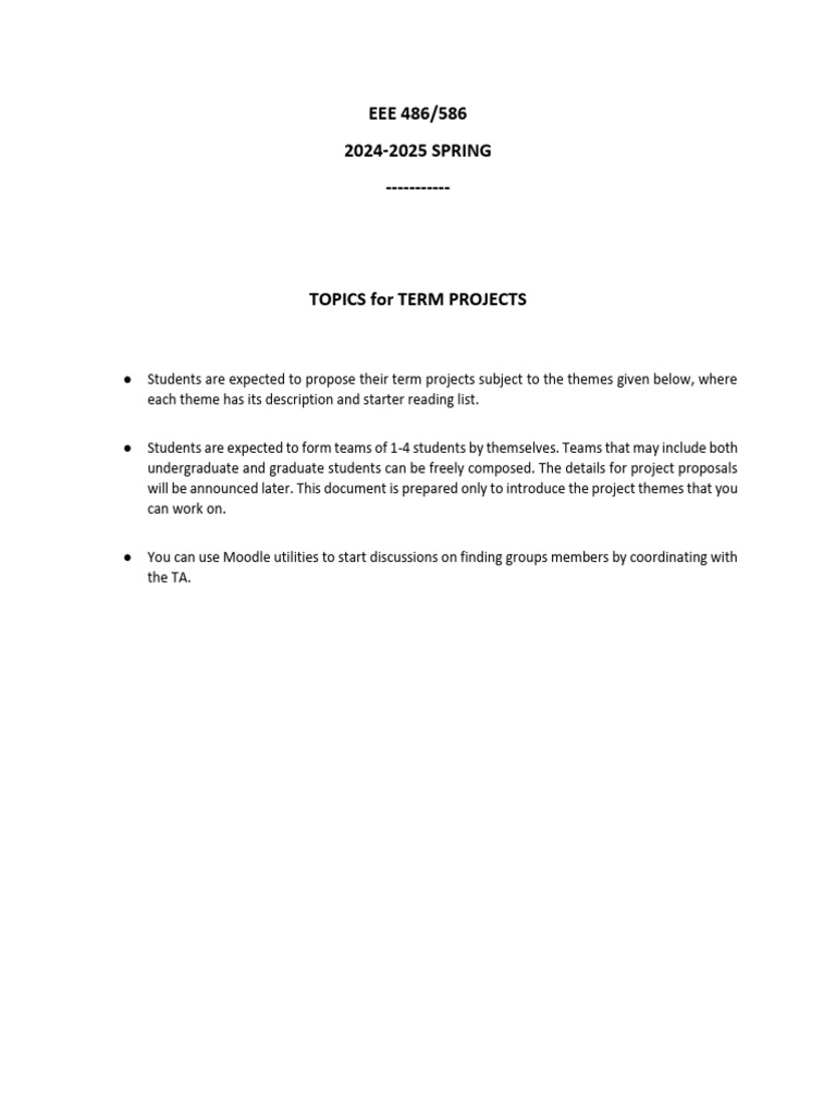 Term Project Themes for EEE 486/586 | PDF | Genomics | Computational ...
