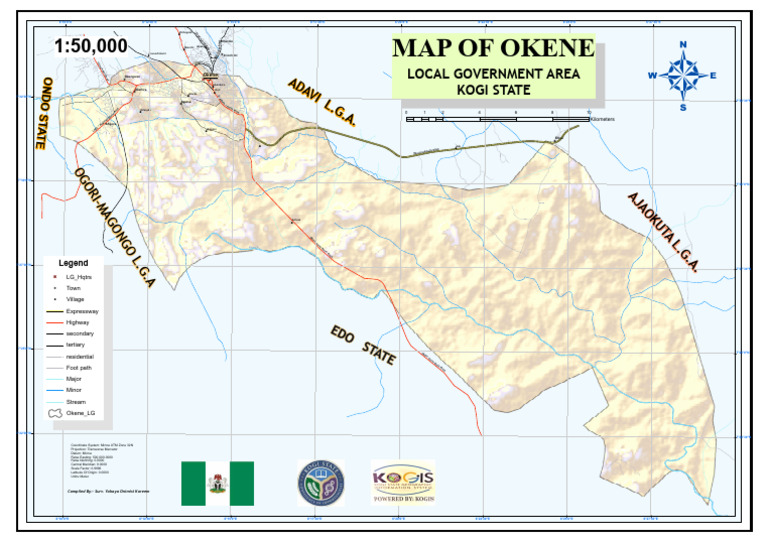 Okene Local Government Area Map | PDF | Navigation | Analytic Geometry