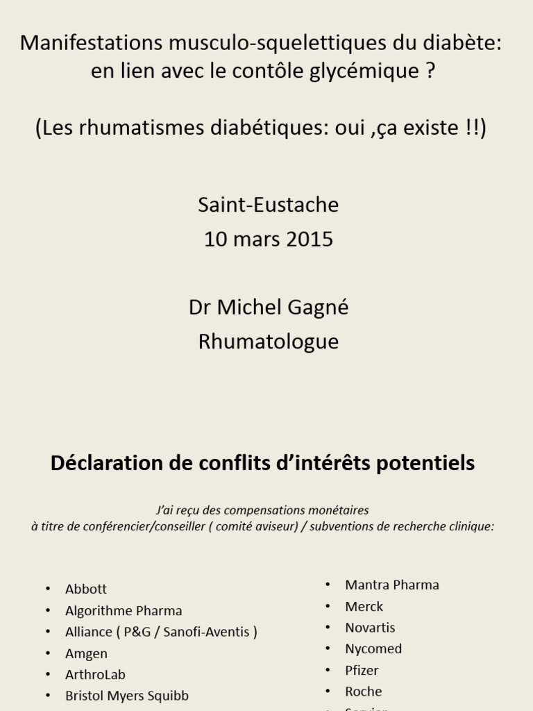 Rhumatismes-diabétique | PDF | Arthrose | Main