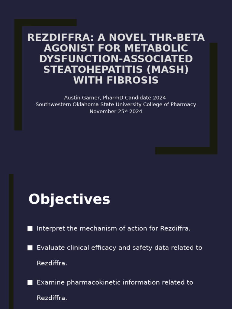 Final Draft Rezdiffra Presentation | PDF | Placebo Controlled Study ...
