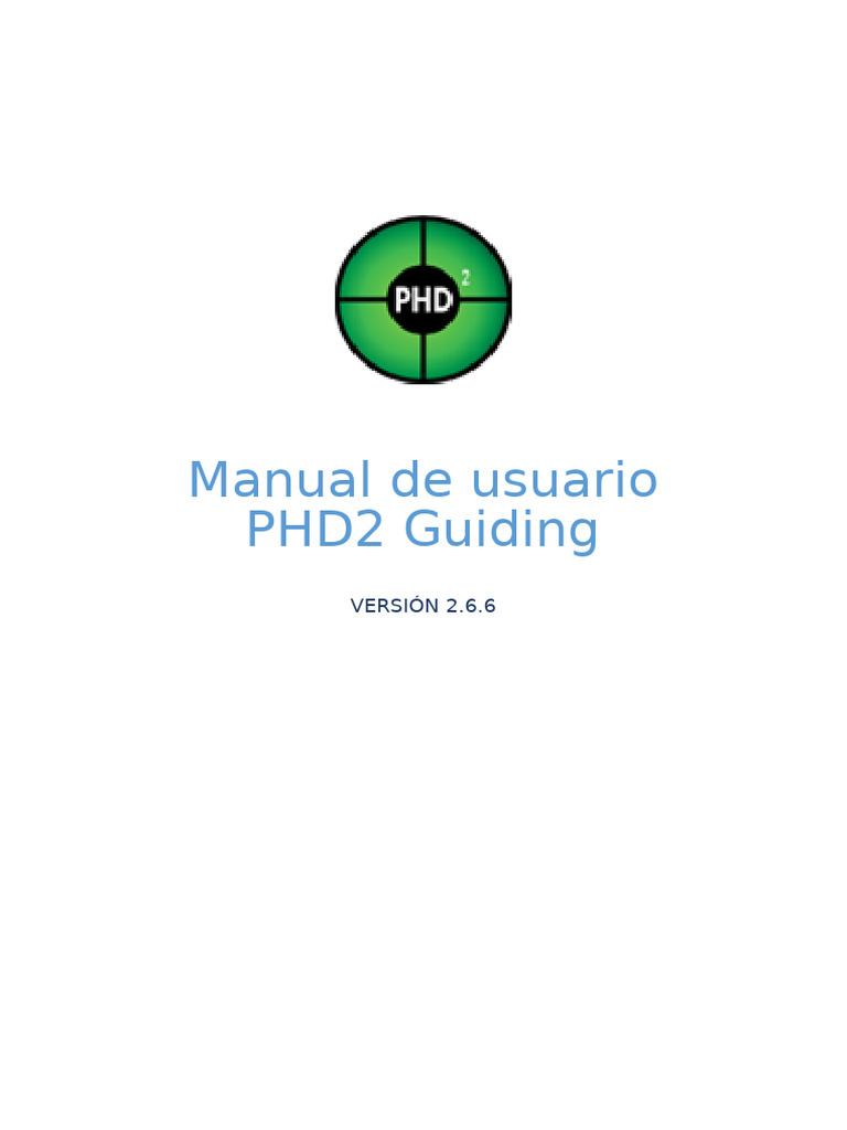 Guía Completa PHD2 Version 2.6.6 | PDF | Botón (Computación ...
