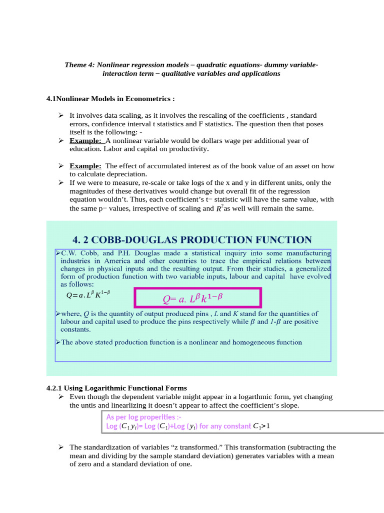 Measurement Error in Nonlinear Models | PDF | Linear Regression | Logarithm