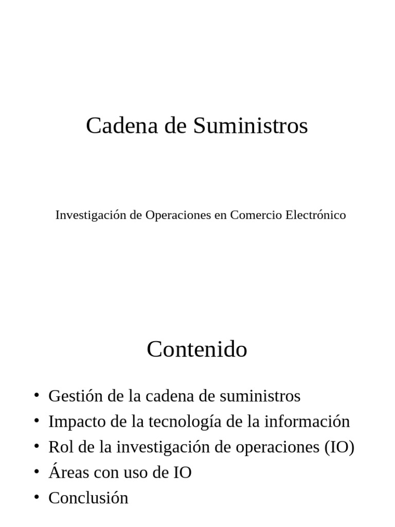 Gestión de la Cadena de Suministros | PDF | Cadena de suministro ...