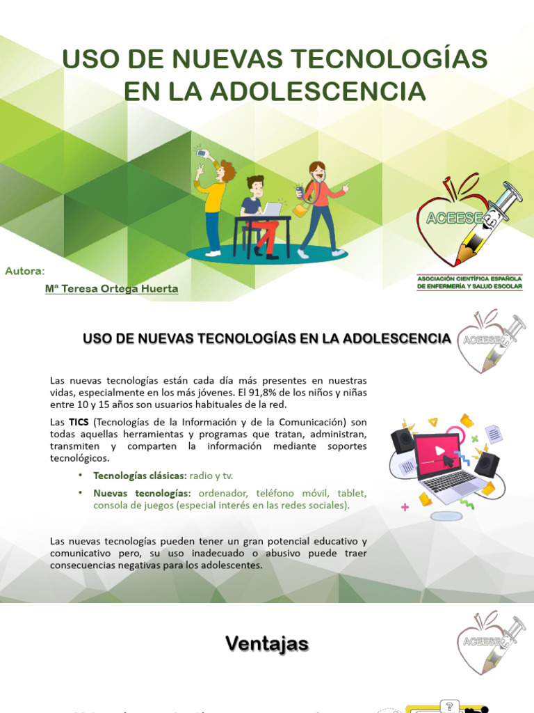 Uso de Nuevas Tecnologías en La Adolescencia | PDF | Tecnología de ...