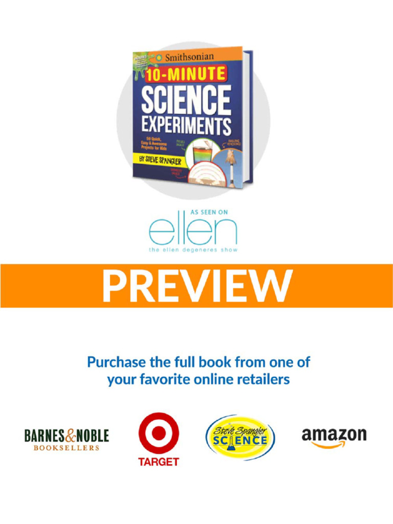 Preview 10 Minute Science Experiments | PDF