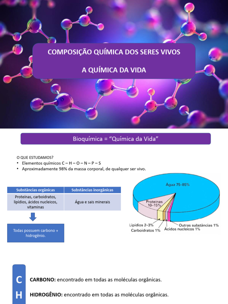 Composição Química dos Seres Vivos | PDF | RNA mensageiro | Enzima