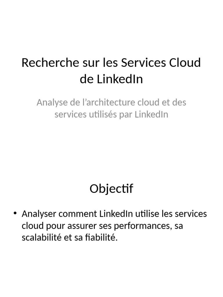 Services Cloud de LinkedIn : Analyse et Architecture | PDF