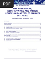 Tableware, Kitchenware and Other House Articles in EU 2009