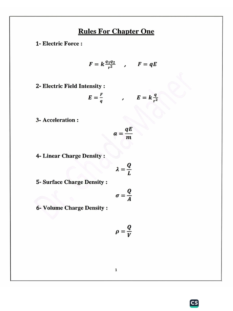 Chapter One Rules | PDF