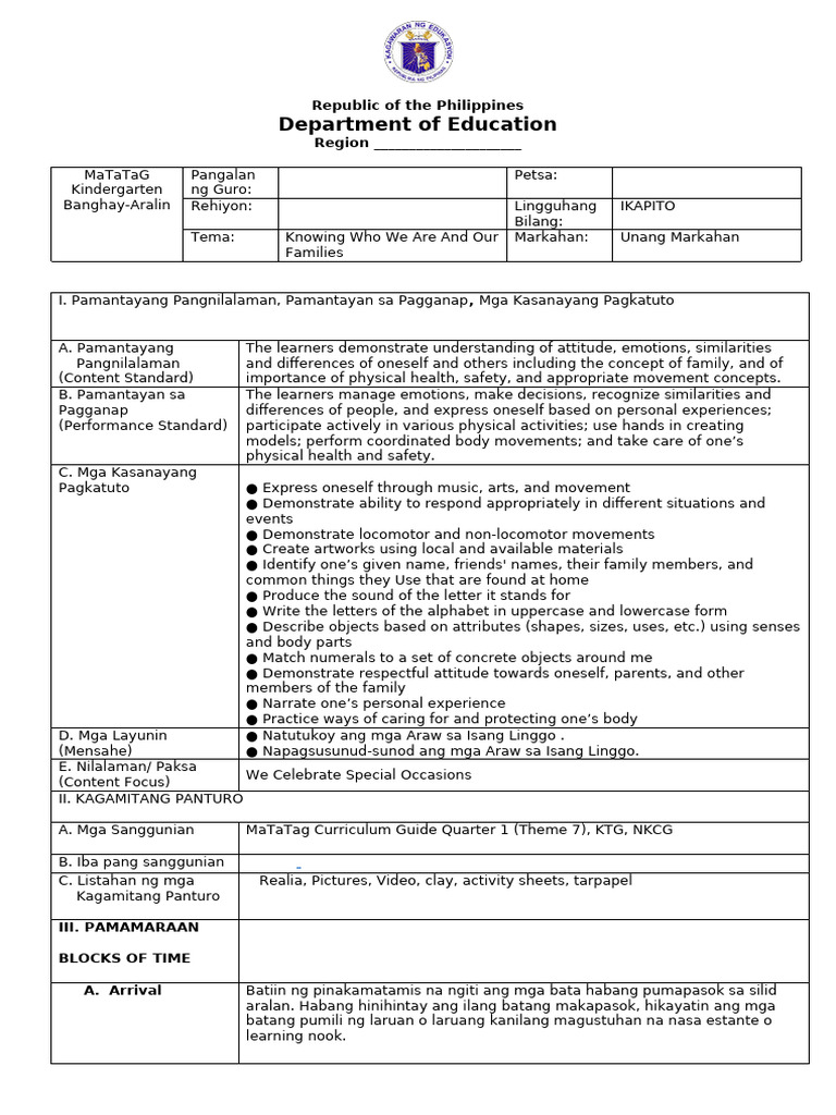 Cot Kinder Q1 W7 | PDF