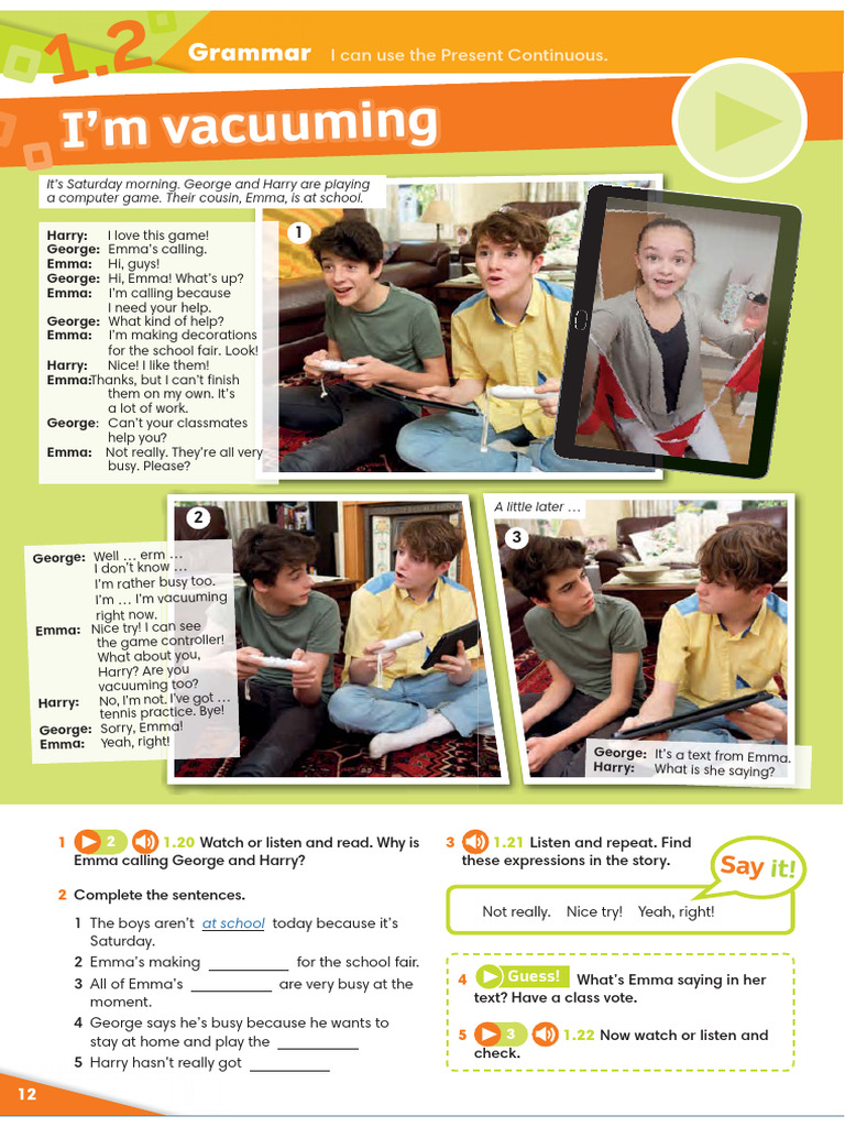 Present Continuous Grammar Guide | PDF | Syntax | Linguistics