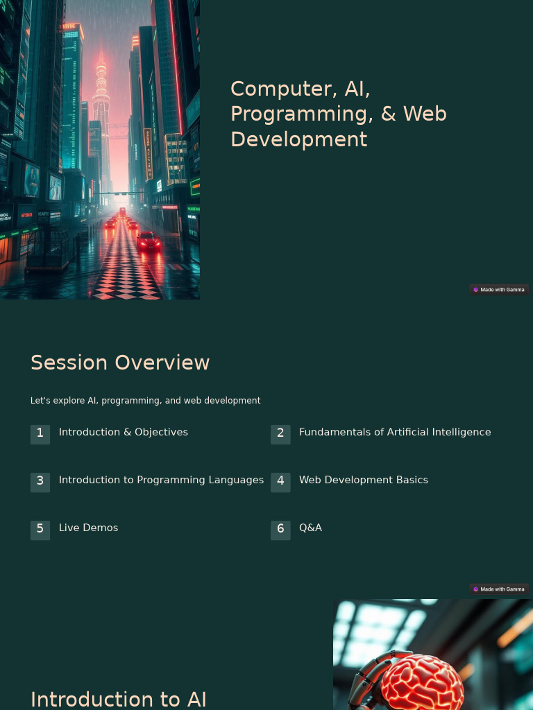 Computer, AI, Programming, & Web Development | PDF
