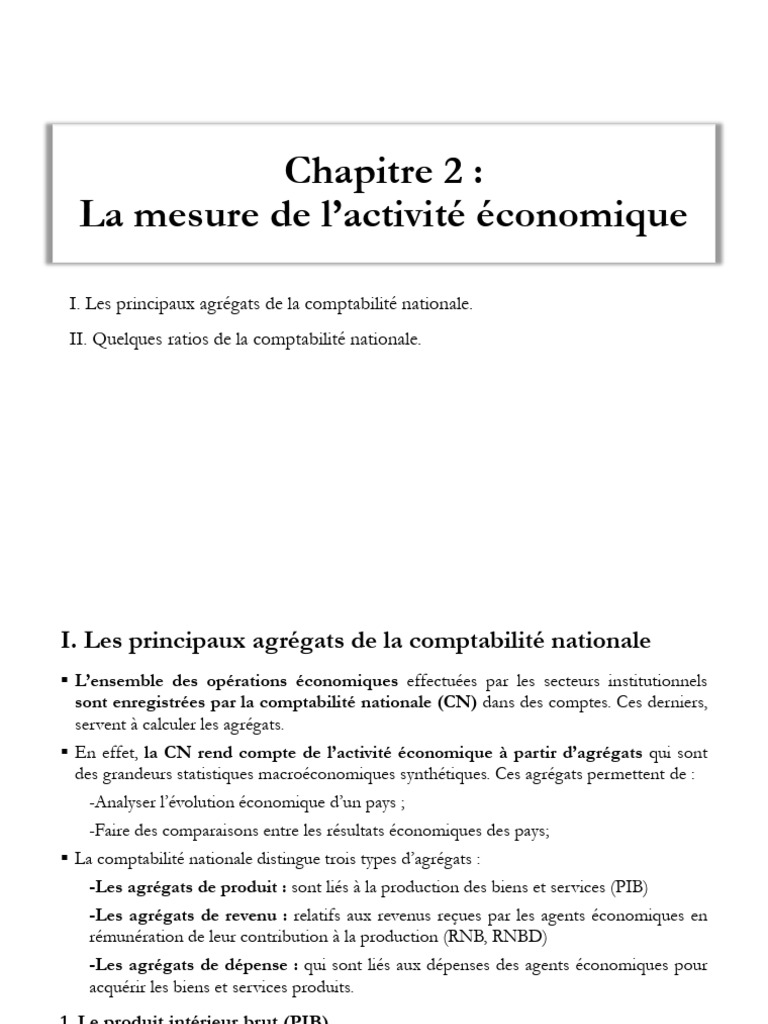 Agrégats et calcul du PIB en comptabilité | PDF | Produit intérieur ...