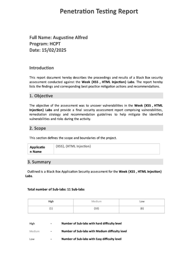 Augustine Alfred Week 1 Report. | PDF