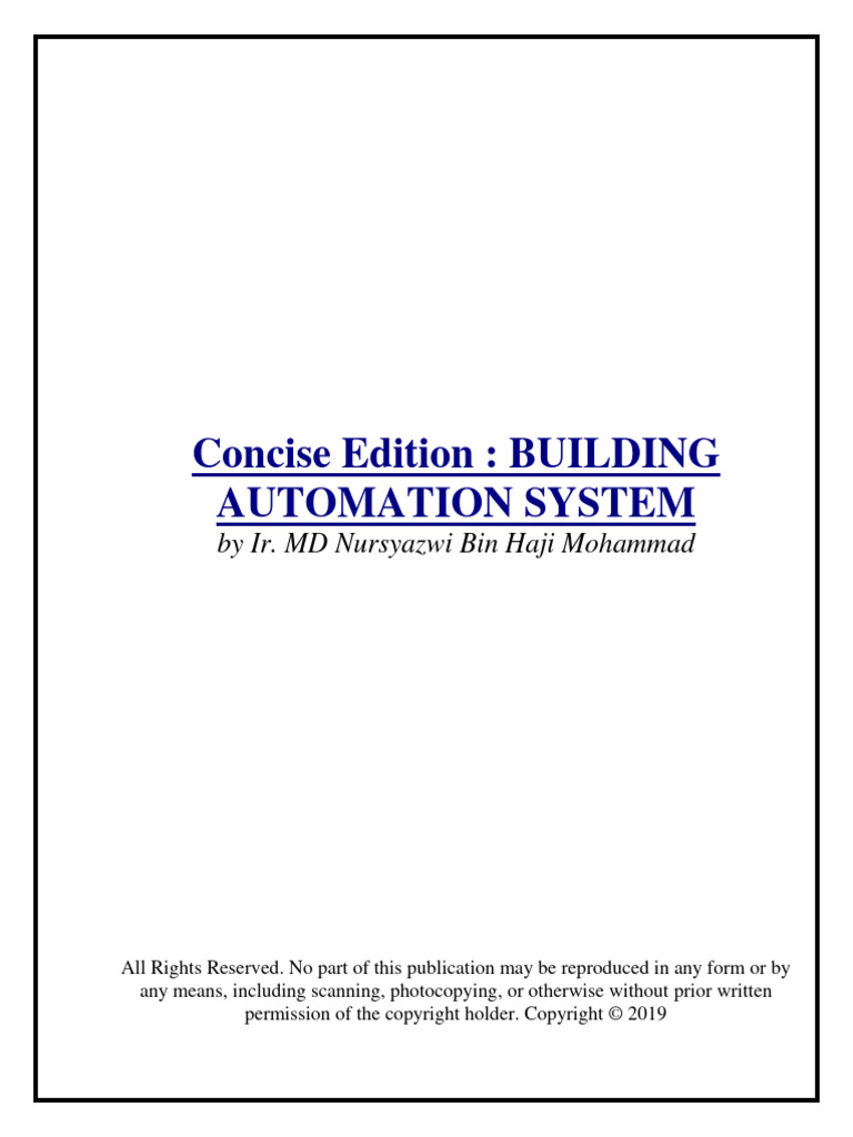 Concise Edition BUILDING AUTOMATION SYST | PDF | Automation | Building ...