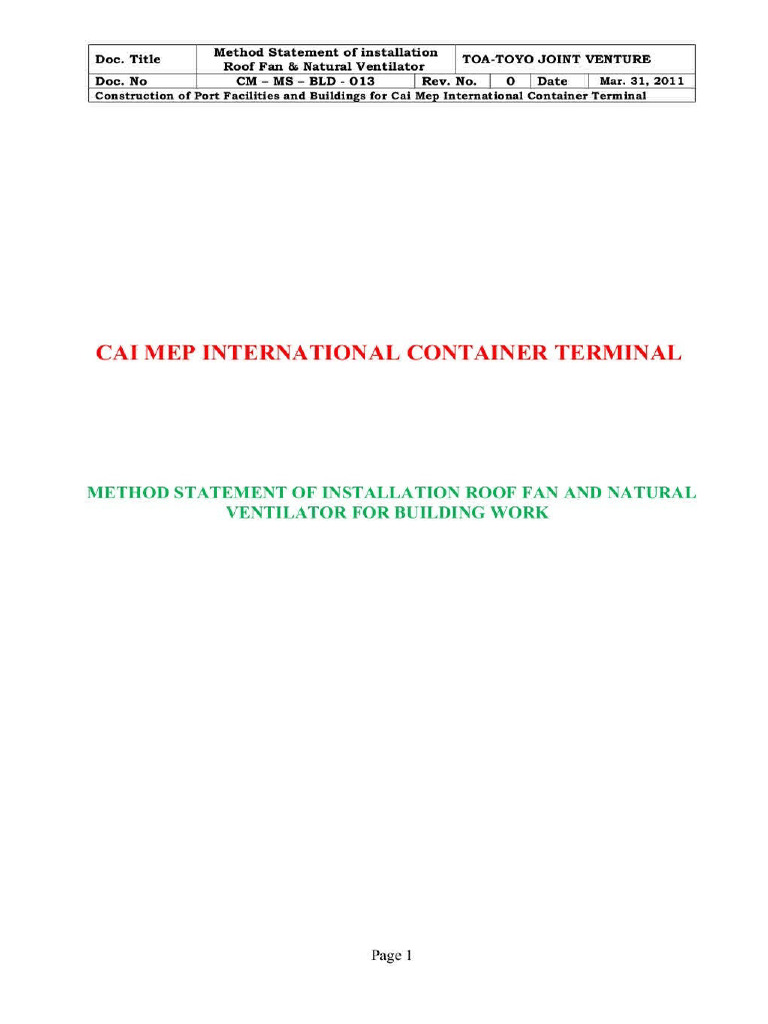 2 cmmsbld012 Roof Fan Natural Ventilator | PDF