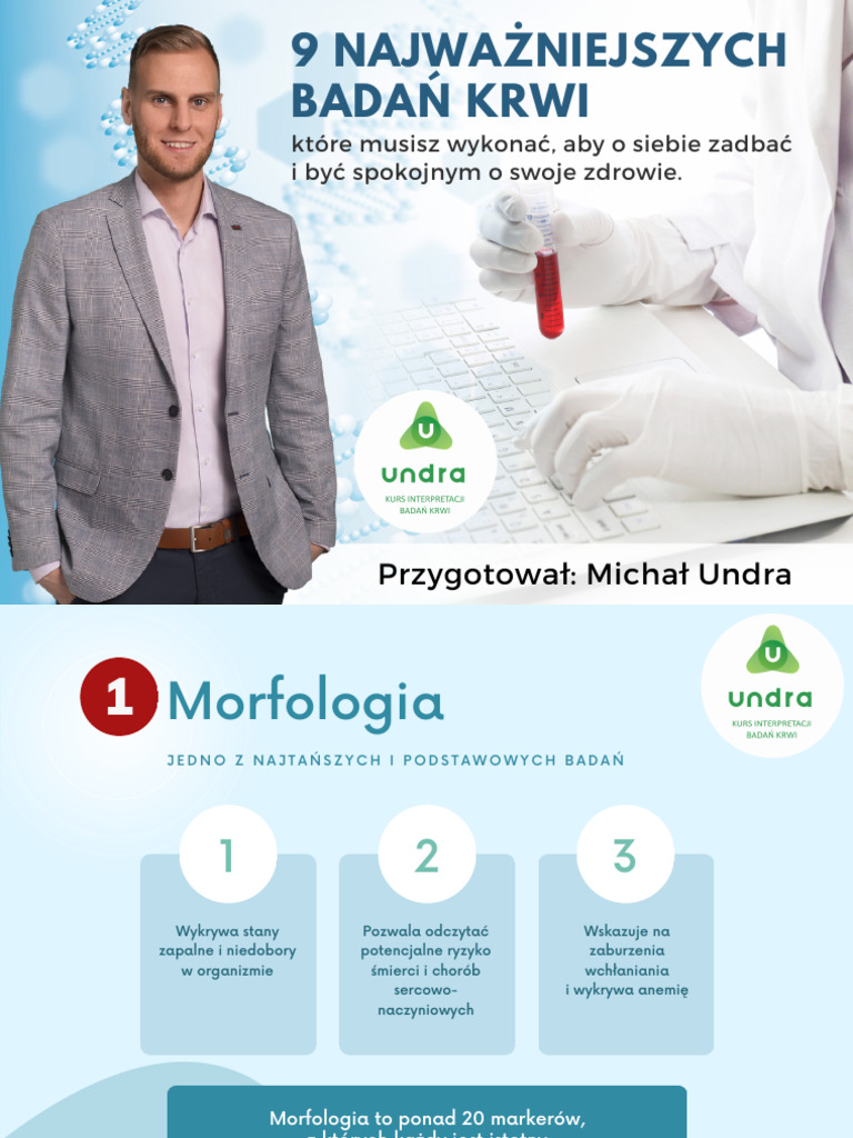 9 Najwazniejszych Badan Krwi Michal Undra | PDF
