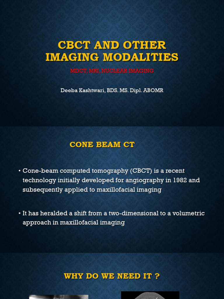 Understanding Cone Beam CT in Dentistry | PDF | Ct Scan | Medical Imaging