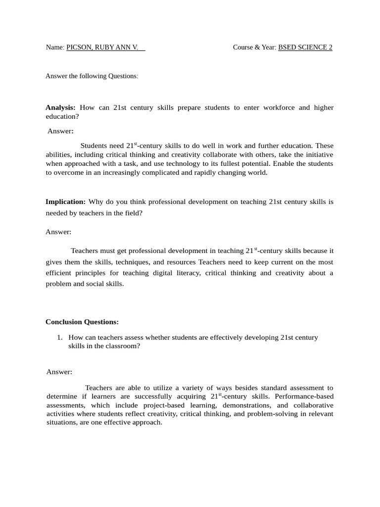 PrEd 131 - Analysis Paper (PICSON RA.) | PDF | Critical Thinking | Teachers
