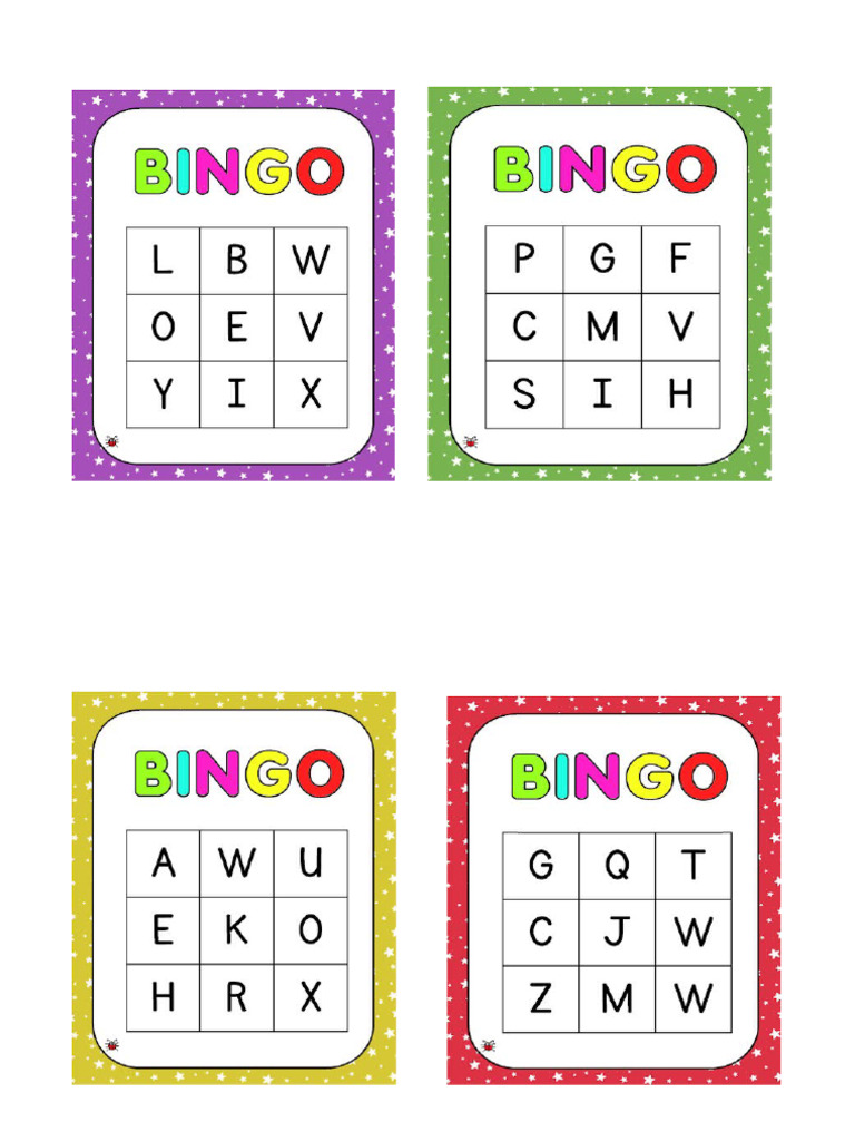 Bingo de Letras | PDF