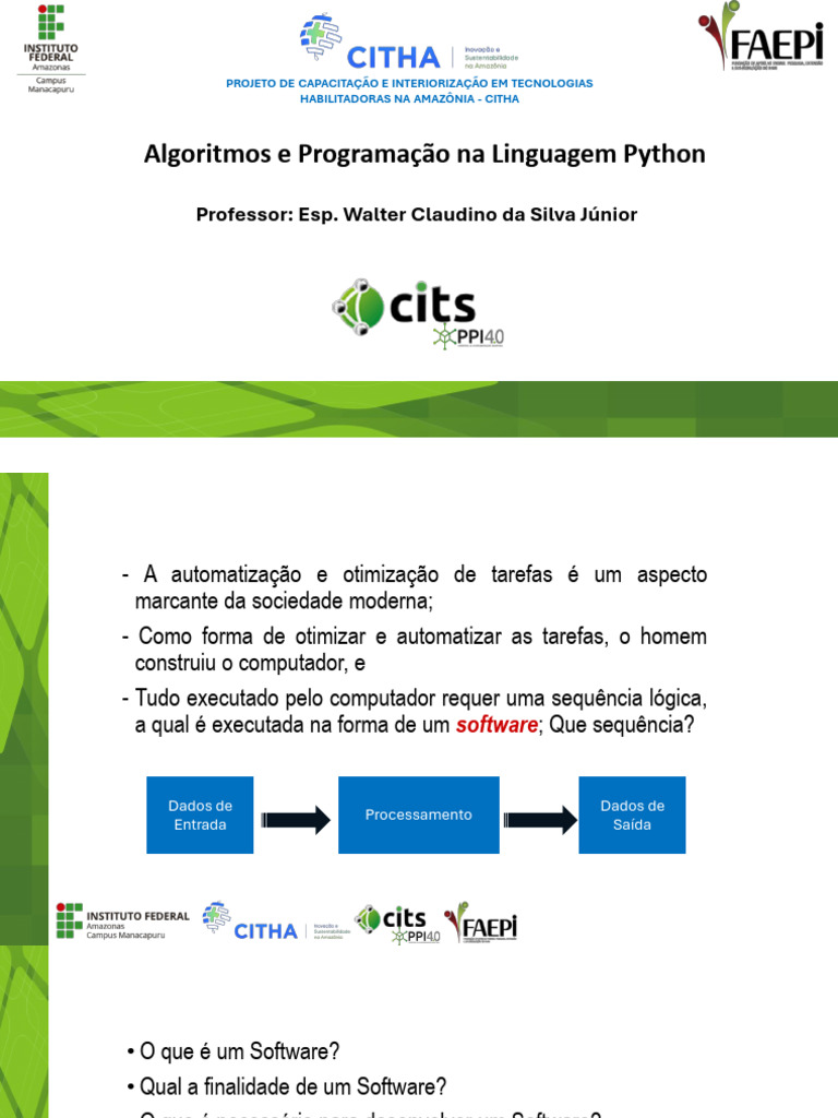 Algoritmos e Programação em Python | PDF | Algoritmos | Programas