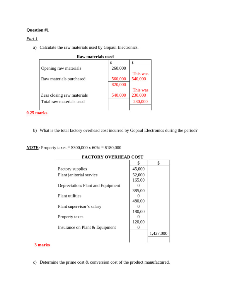 Assessment #1 Cost Classification Inventory Valuation | PDF | Cost Of ...