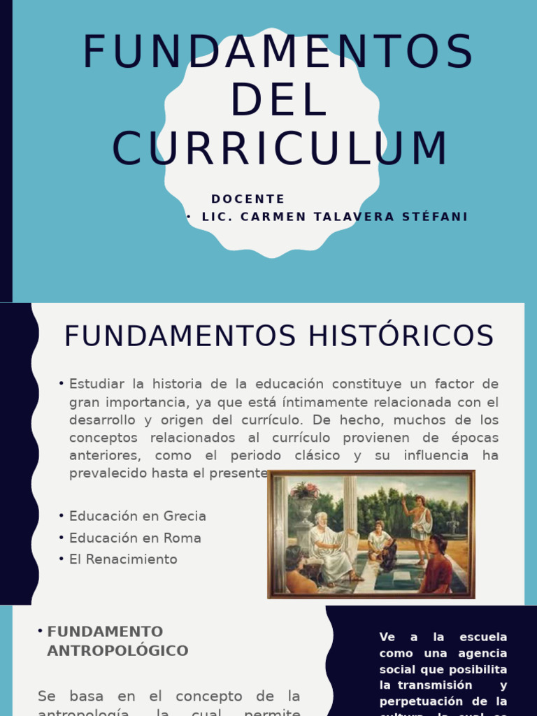 Fundamentos del Curriculum | PDF | Plan de estudios | Enseñando
