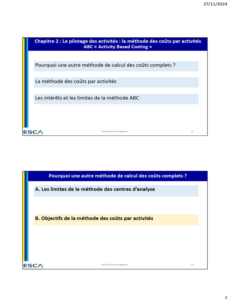 Méthode ABC : Avantages et Limites | PDF | Chaîne de valeur | Business