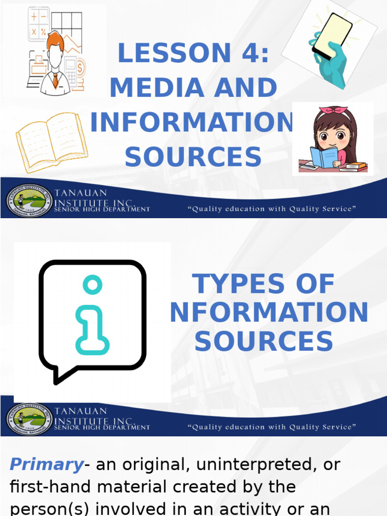 Lesson 4 Media and Information Sources | PDF | Libraries | Information