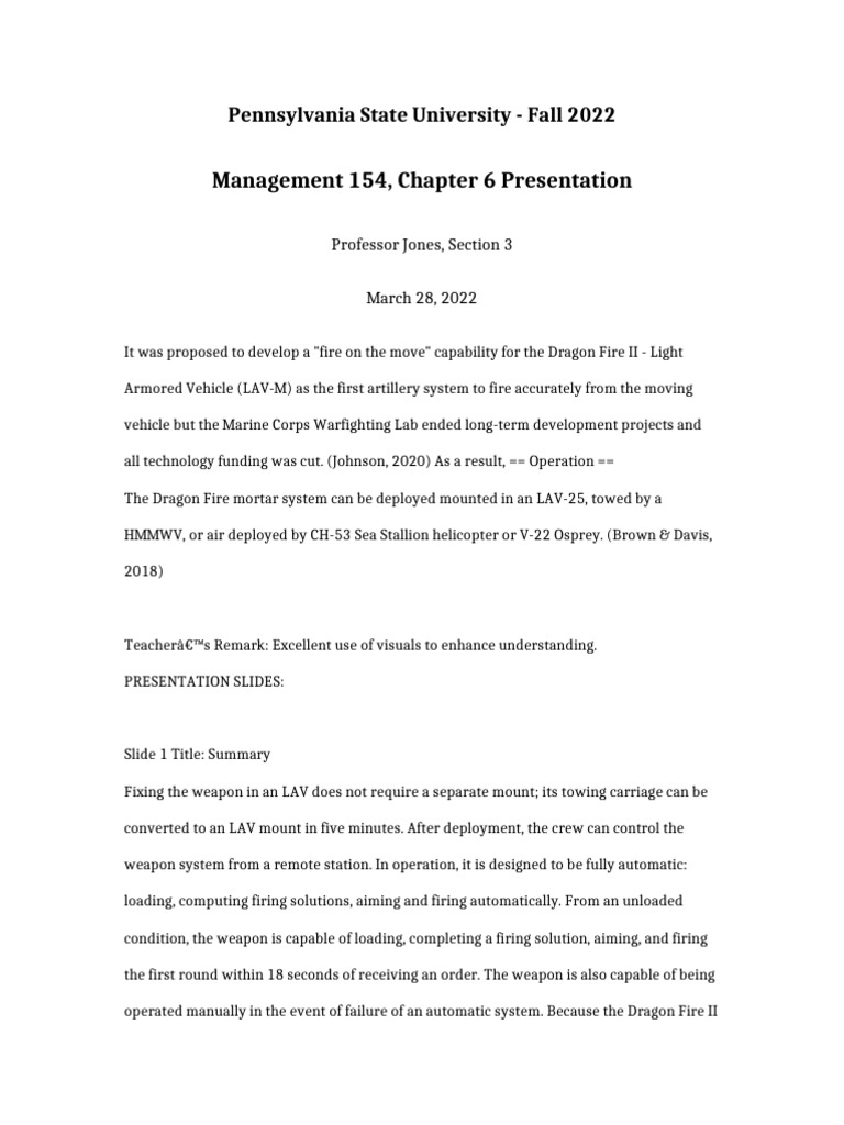 Management 154 Chapter 6 Presentation | PDF | Military Technology ...