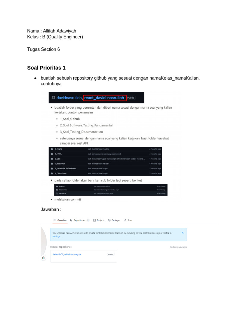 Panduan Praktik GitHub untuk Quality Engineer | PDF