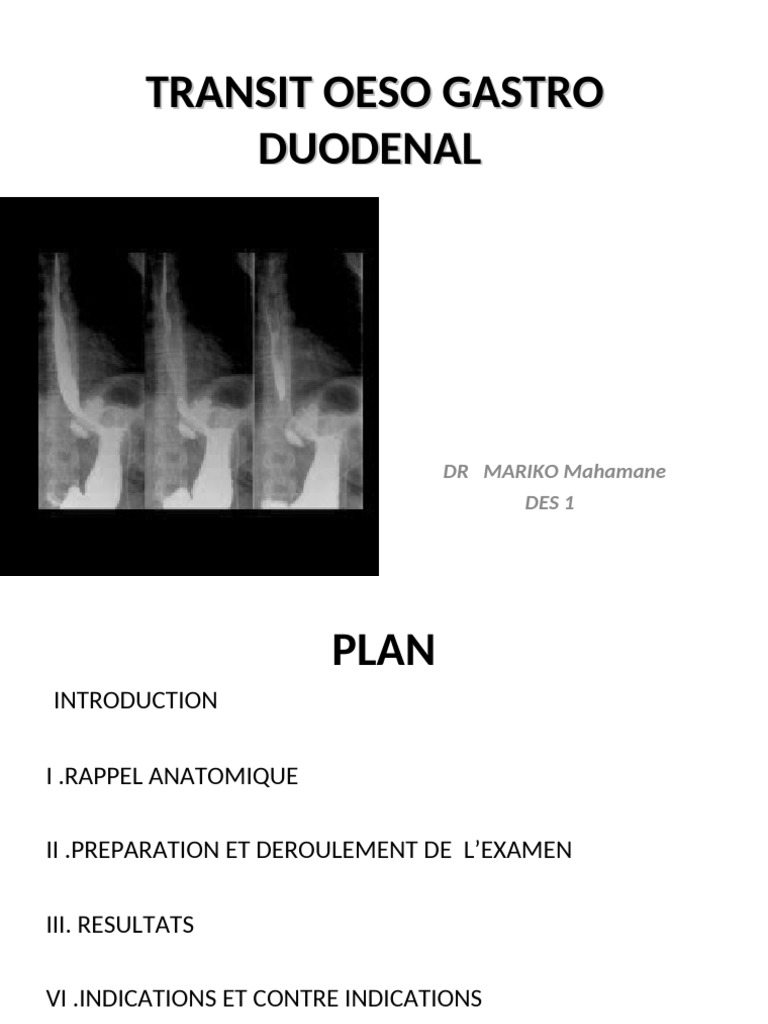 TOGD : Indications et Techniques | PDF | Œsophage | Estomac