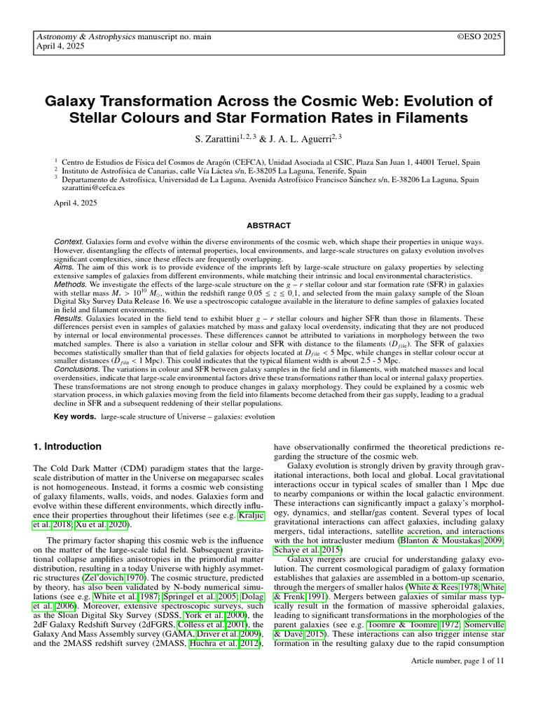 Galaxy Transformation Across The Cosmic Web: Evolution of Stellar ...