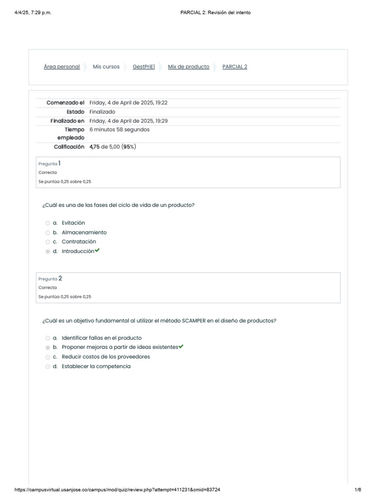Resultados del Parcial 2 de Producto | PDF | Diseño | Marketing
