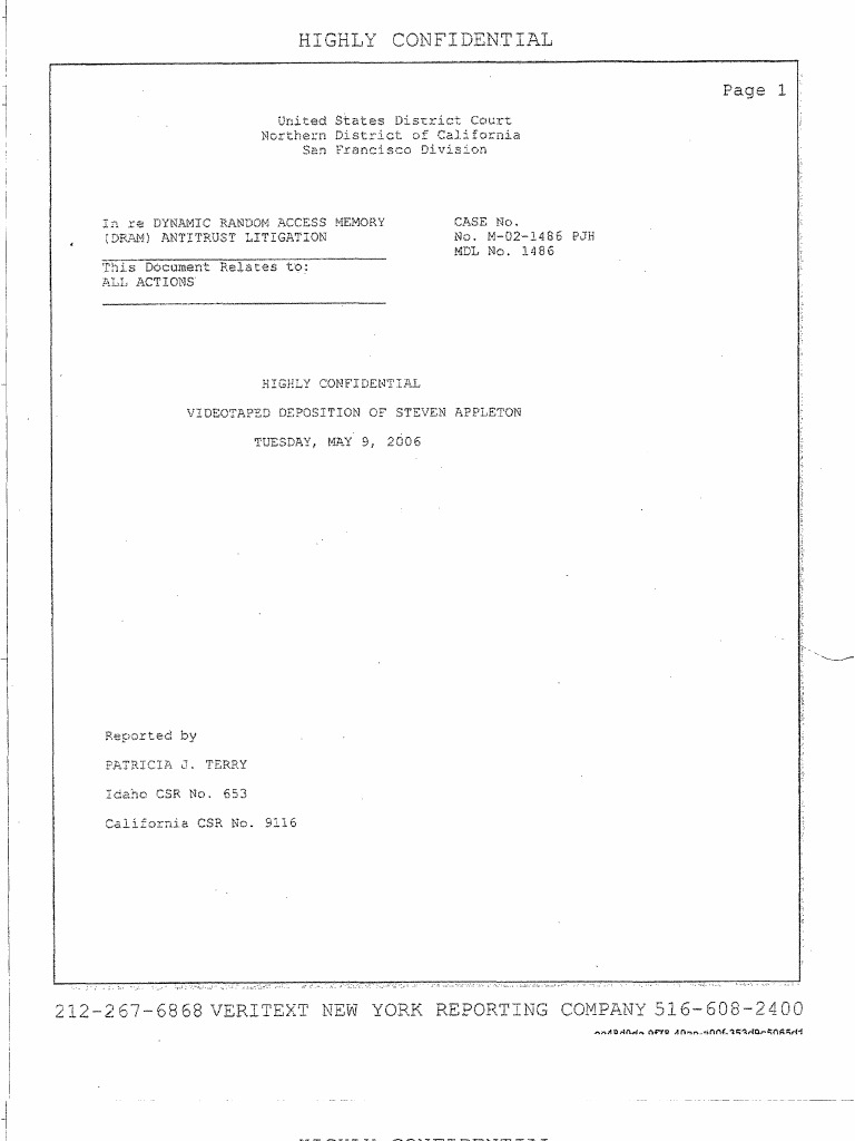 Appleton Deposition | PDF