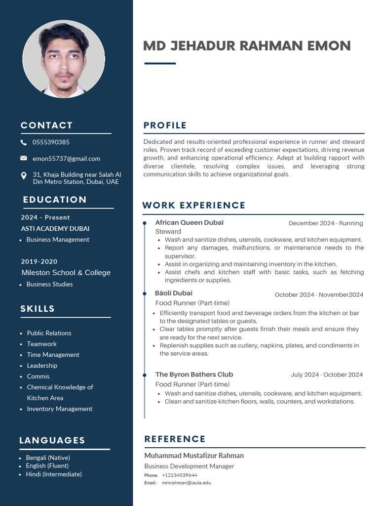 Blue Simple Professional CV Resume | PDF | Domestic Implements | Home