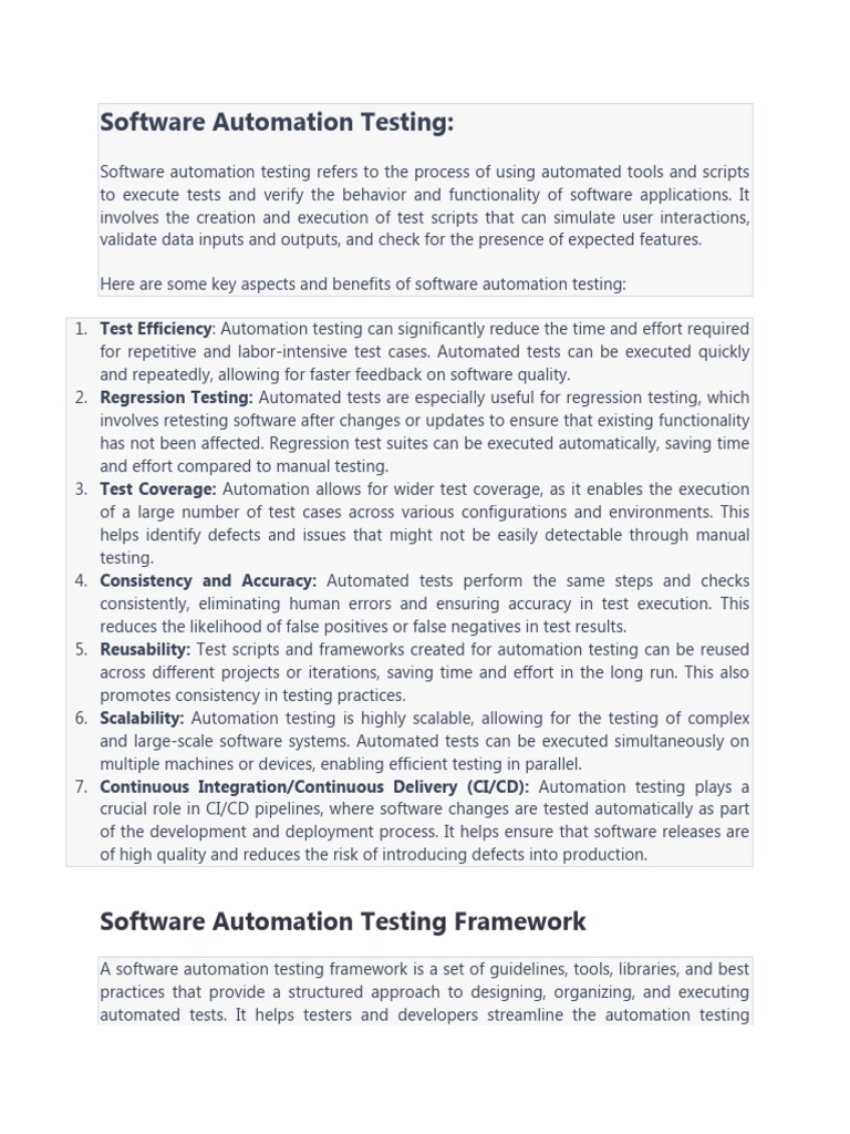 Software Automation Testing Plus Tools - 230519 - 111711 | PDF ...
