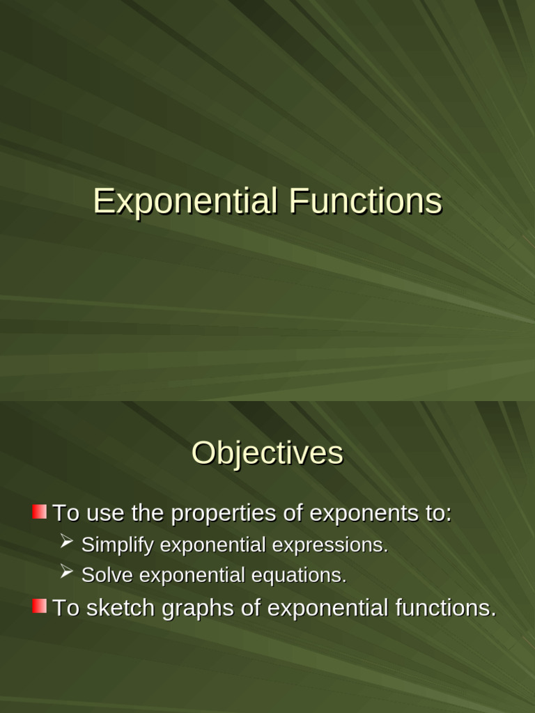 Mathexponential Functions | PDF | Exponential Function | Exponentiation