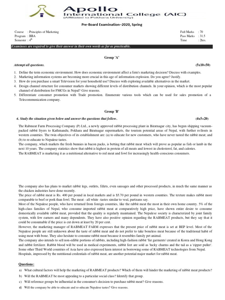 Marketing Strategies for Rabbit Meat in Nepal | PDF | Meat | Marketing