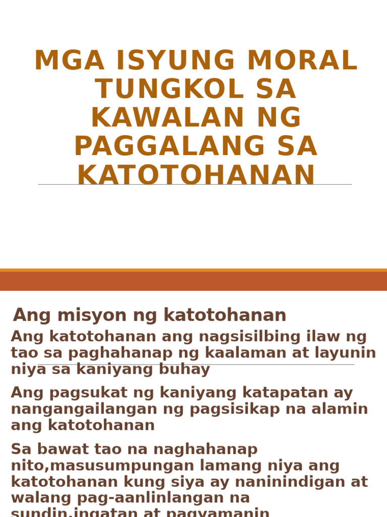 Module 15 Katotohanan | PDF