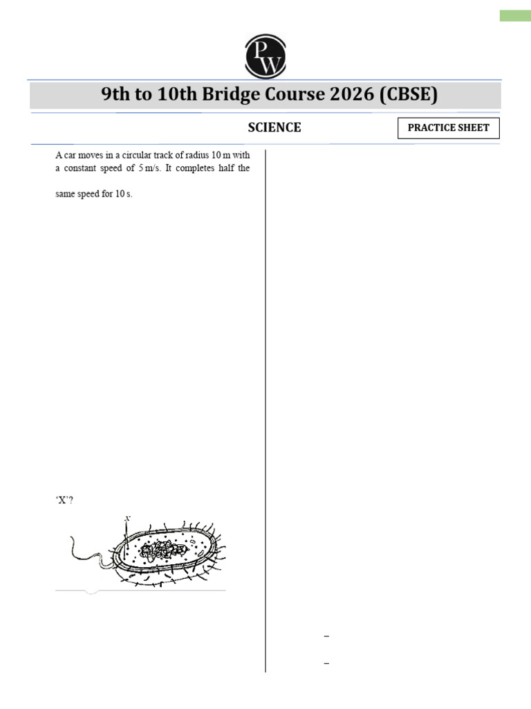Class 10 Science Bridge Course Guide | PDF | Chemical Substances ...