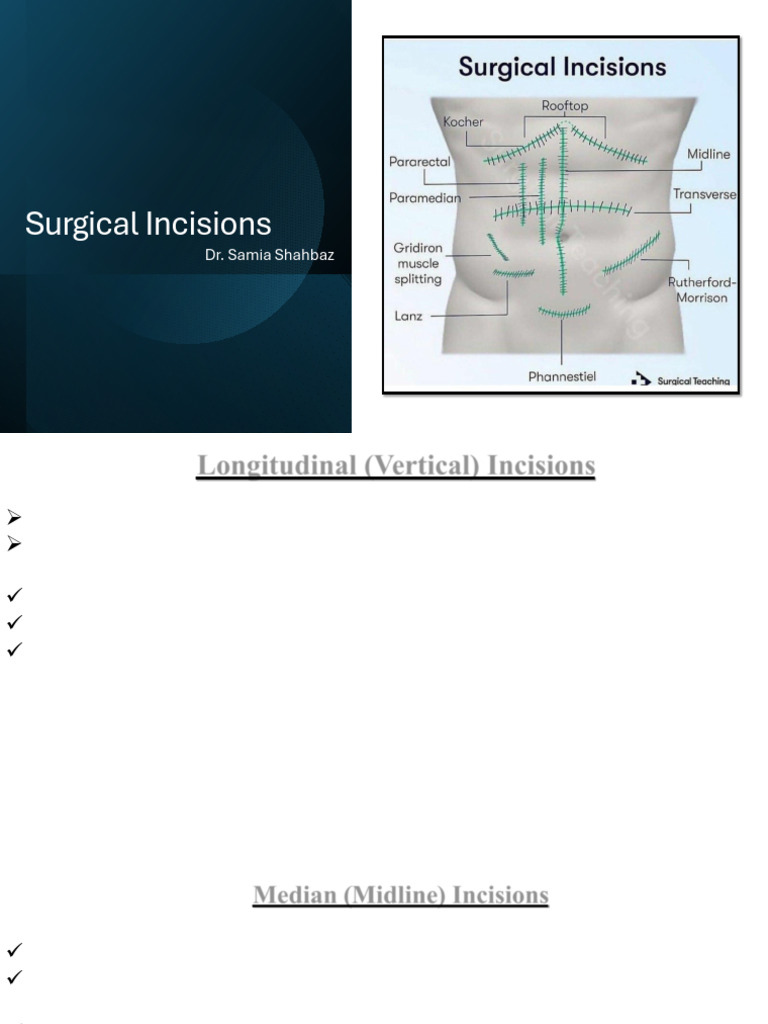 11.surgical Incisions | PDF | Abdomen