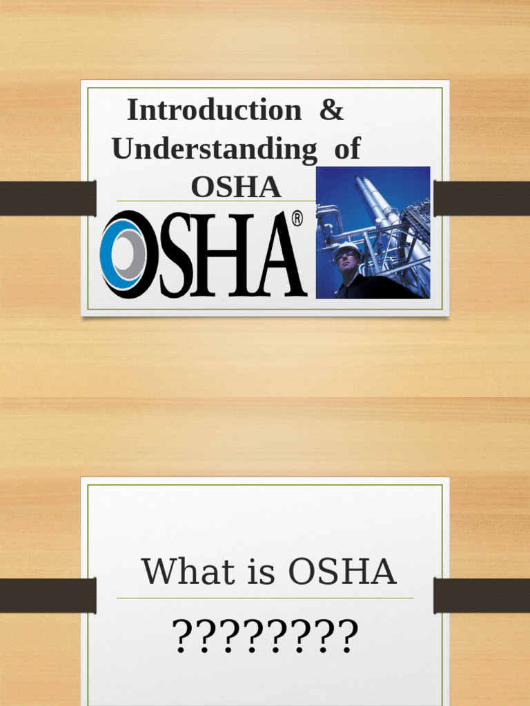 Understanding OSHA: Safety Regulations Overview | PDF | Occupational ...