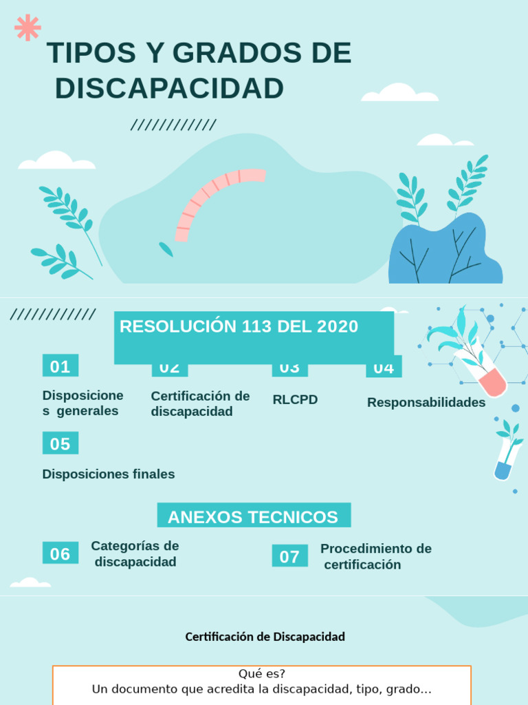 Tipos y Grados de Discapacidad en Colombia | PDF | Invalidez | Mente