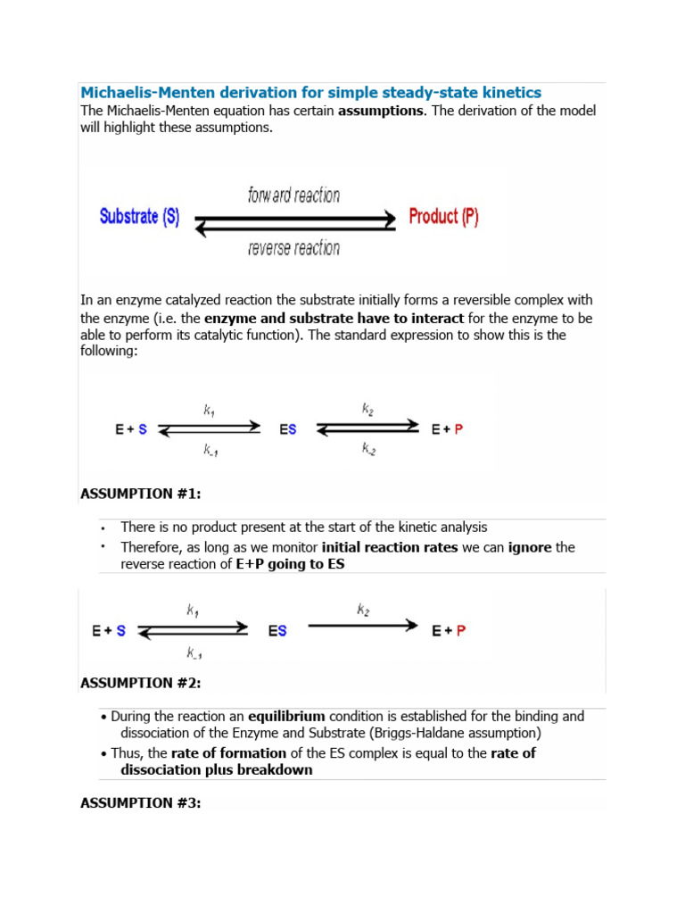 Derivation of MM Equation - PDF - 20250406 - 121056 - 0000 | PDF ...