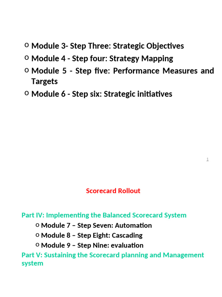 Balanced Scorecard Implementation Guide | PDF | Strategic Management ...